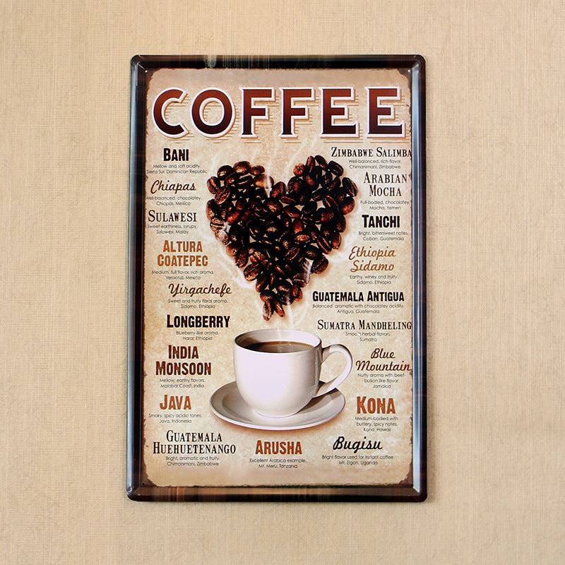 Coffee Tinplate Painting