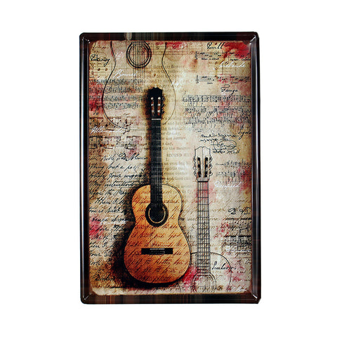 Guitar Tinplate Painting