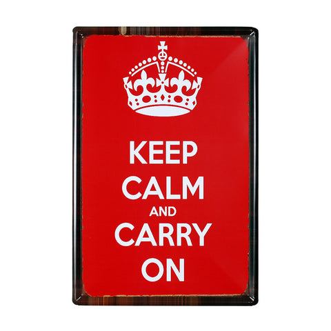 Keep Calm Tinplate Painting