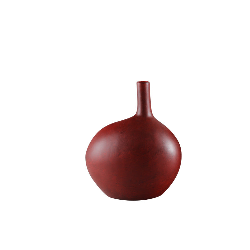 Marsala Red Vase Duo