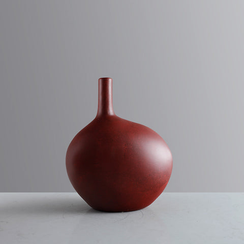 Marsala Red Vase Duo