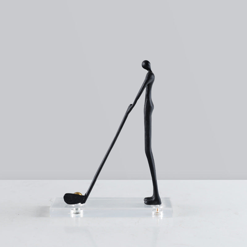 Minimalist Golfer Sculpture