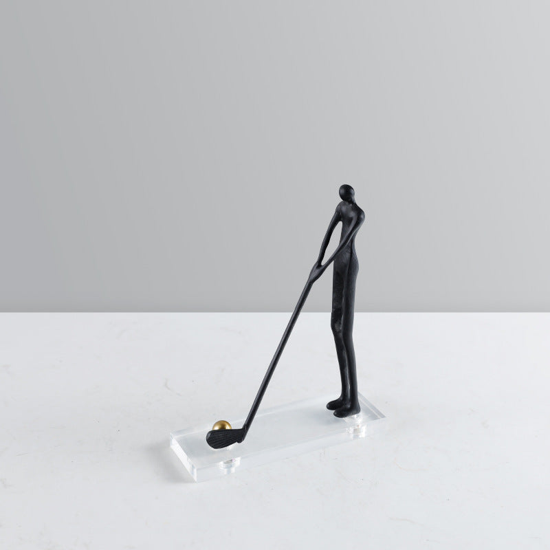 Minimalist Golfer Sculpture