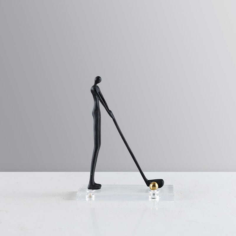 Minimalist Golfer Sculpture