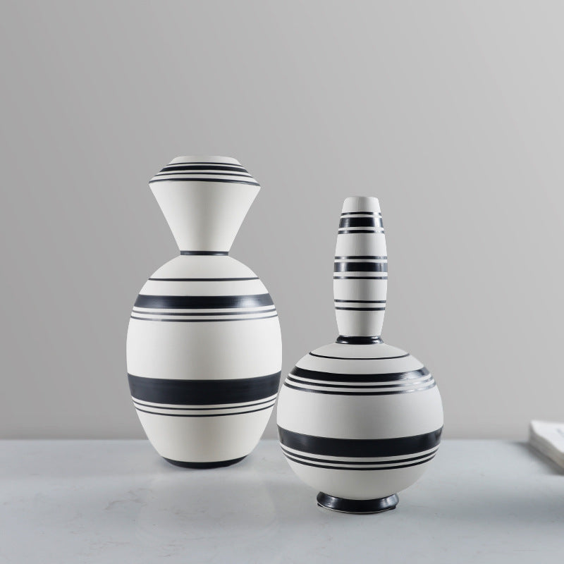 Monochrome Elegance Vase