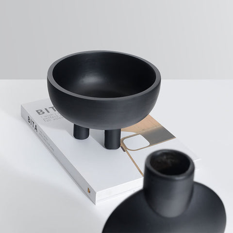 Noir Bowl and Vase Set