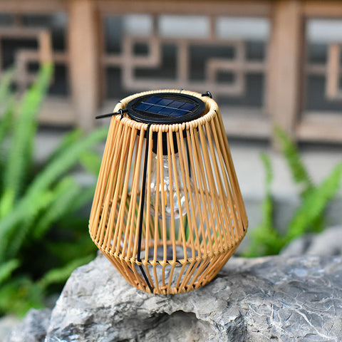 Rattan Solar Garden Light