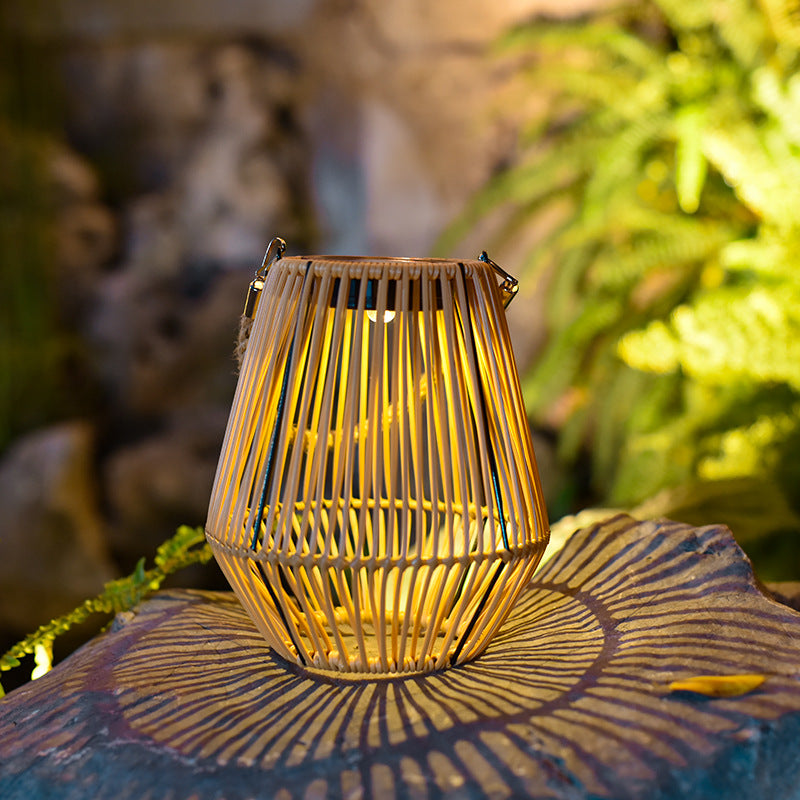 Rattan Solar Garden Light