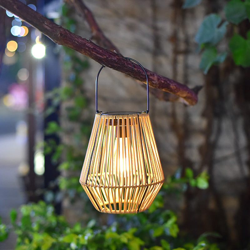 Rattan Solar Garden Light