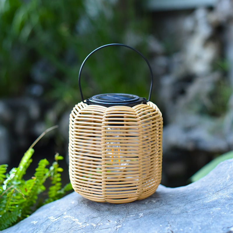 Rattan Woven Solar Lamp