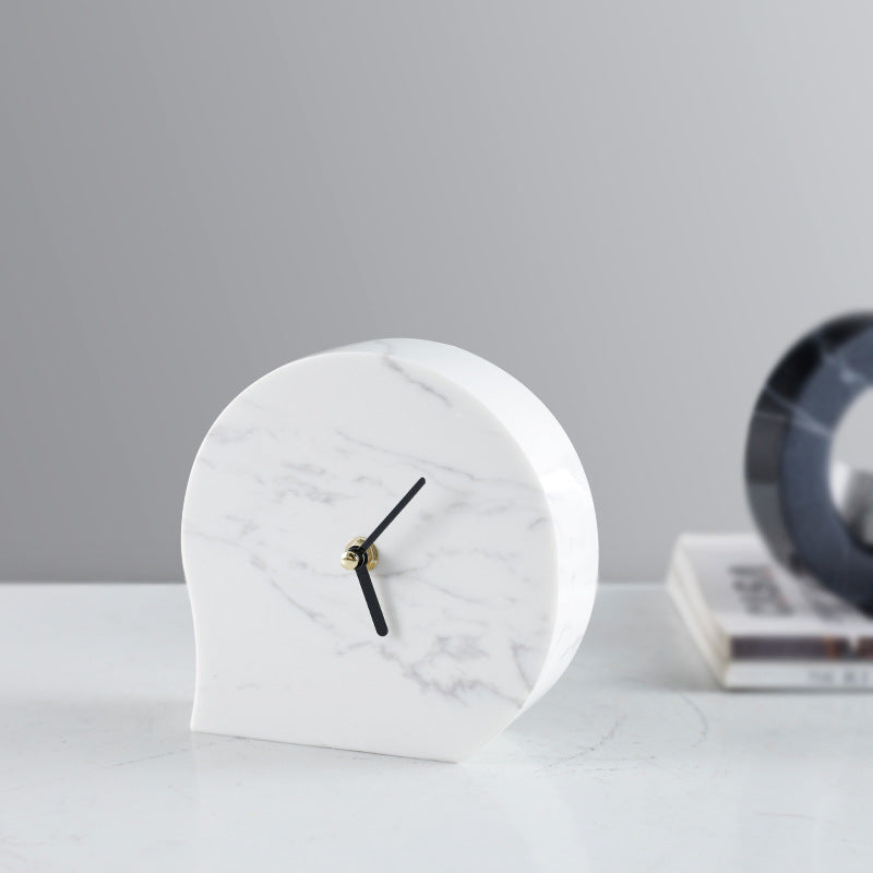 Timeless Marble Clock