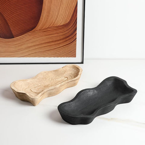 Wooden Peanut Shape Serving Tray