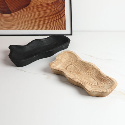 Wooden Peanut Shape Serving Tray