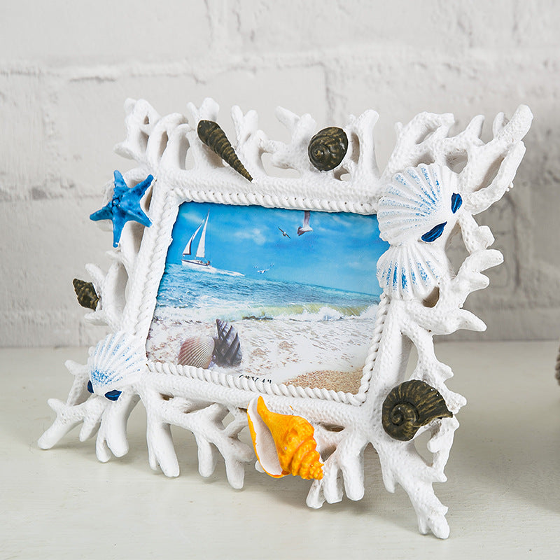 Coral Shell Picture Frame - HOMYEA