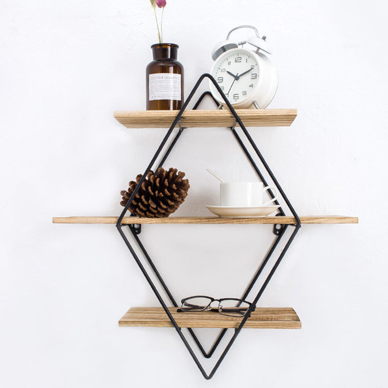 Iron Rhombus Wall Shelf - HOMYEA