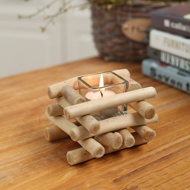 Home Handmade Design Square Candle Holder - HOMYEA