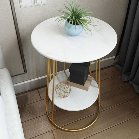 Modern Round Marble Table - HOMYEA