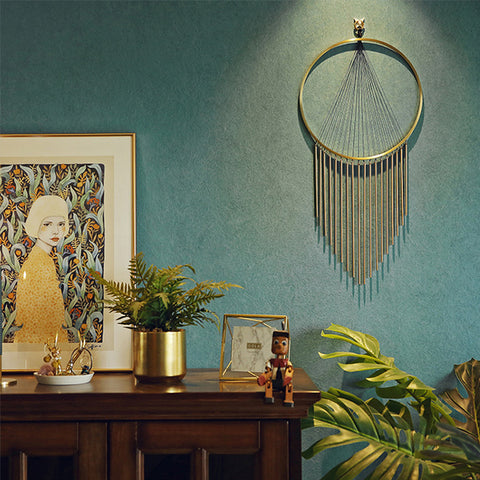 Simple Brass Tassels Wall Hanging - HOMYEA