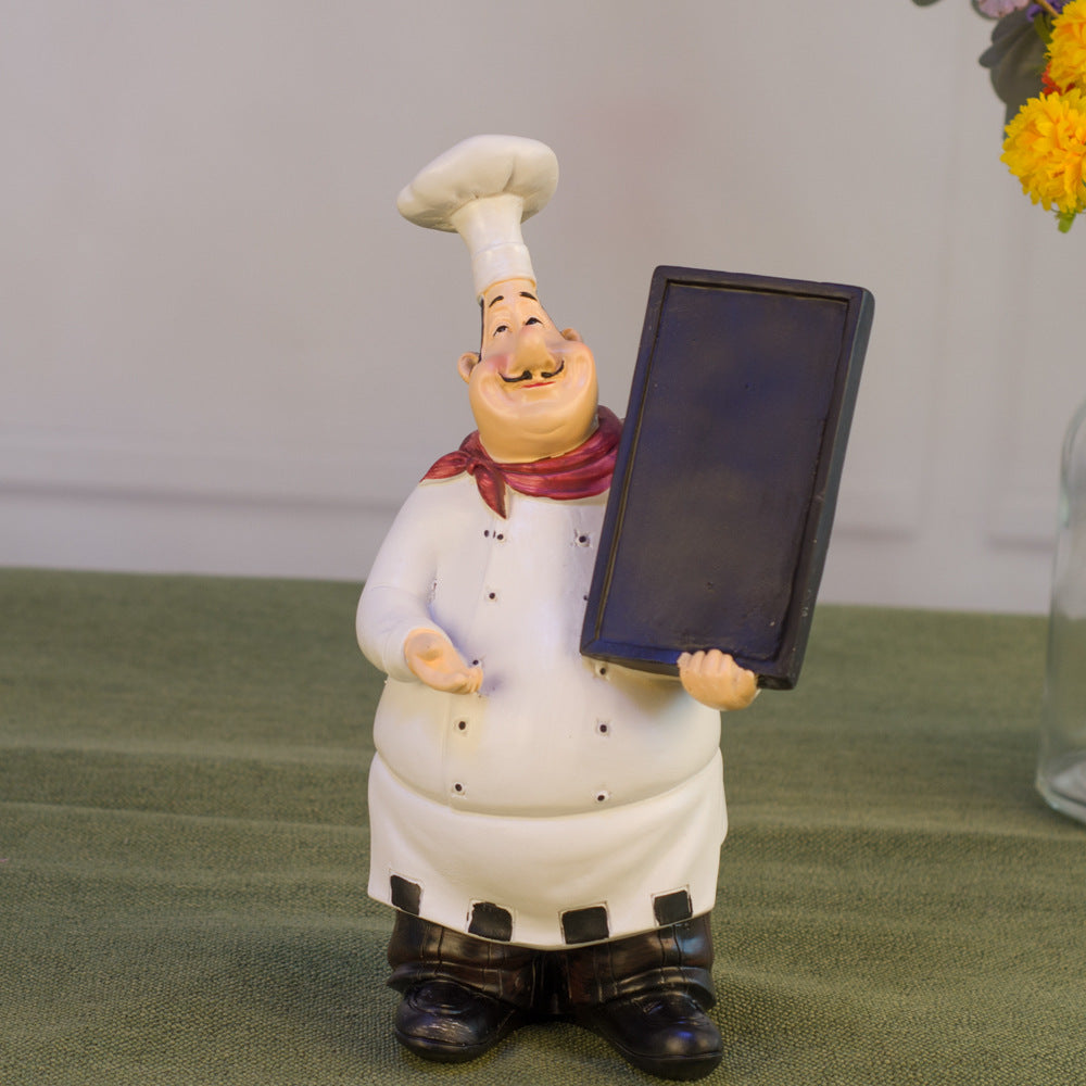 Retro Resin Chef Sculpture - HOMYEA