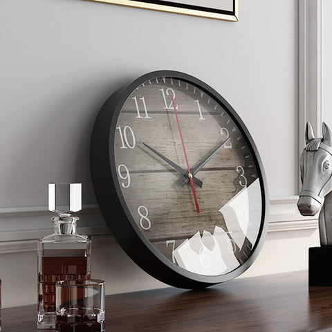 Mute Metal Wall Clock - HOMYEA