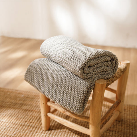 Gray Sofa Blanket - HOMYEA