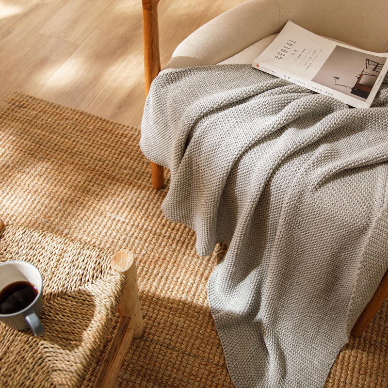 Gray Sofa Blanket - HOMYEA