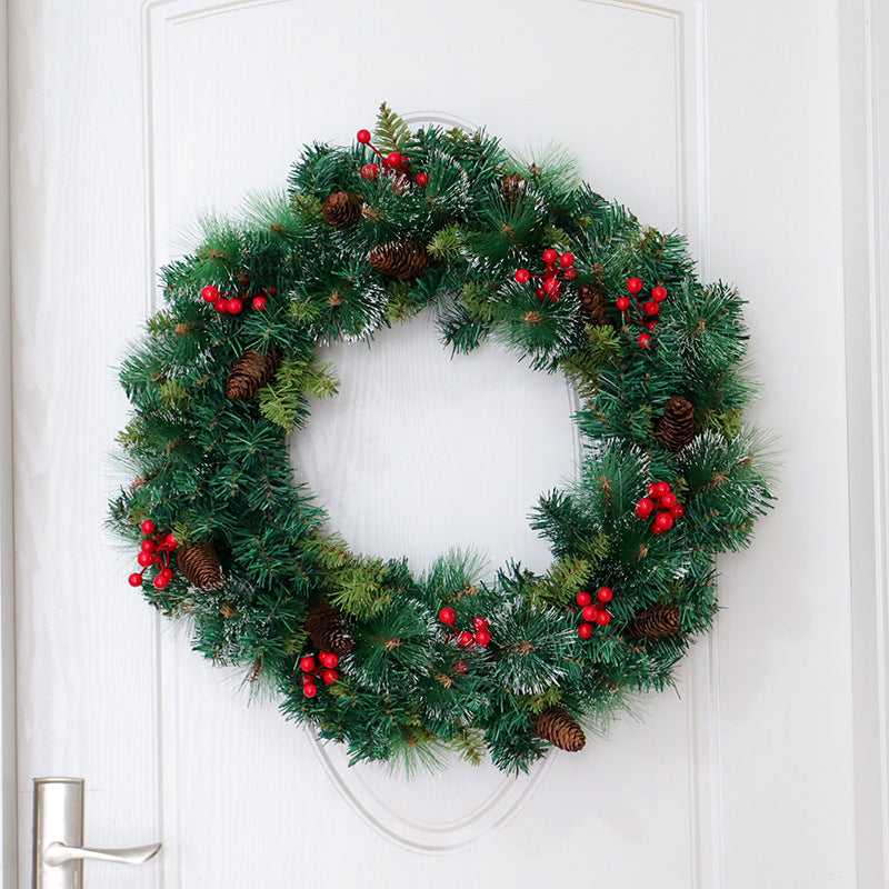 Christmas Pine Needle and Pine Cone Wreath - lovedécorart