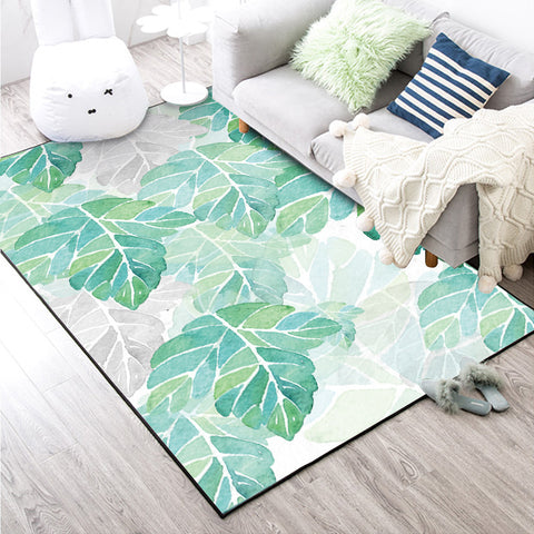 Leaves Polyester Rugs - HOMYEA