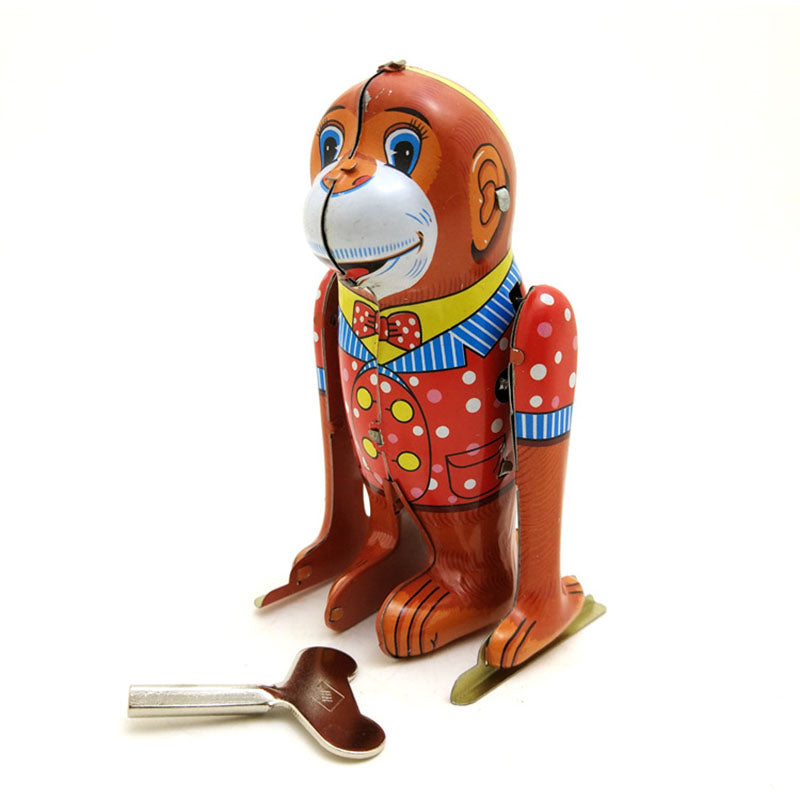 Metal Retro Somersault Acrobatic Monkey Wind-up Toy - HOMYEA