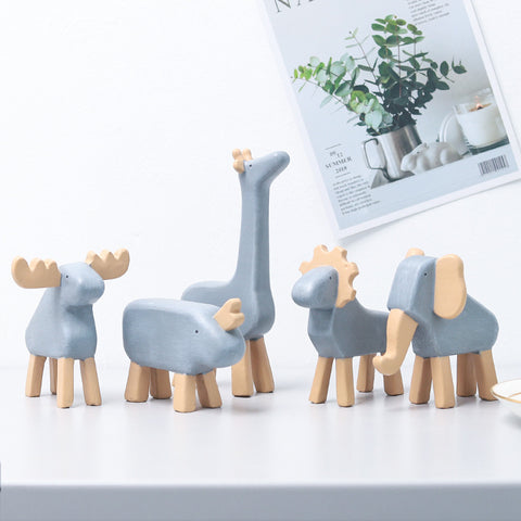 Cartoon Animal Resin Sculpture - HOMYEA