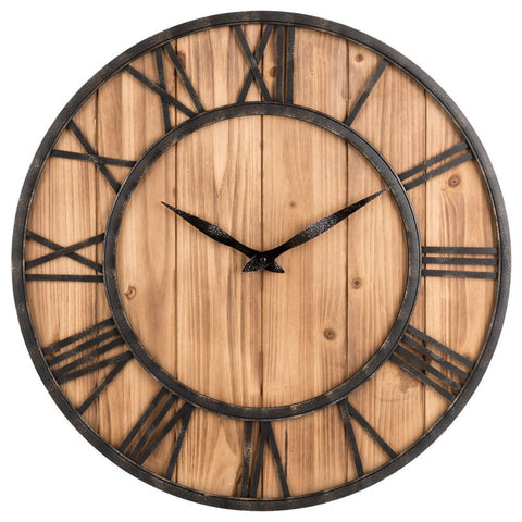 Round Vintage Fir Wall Clock - HOMYEA