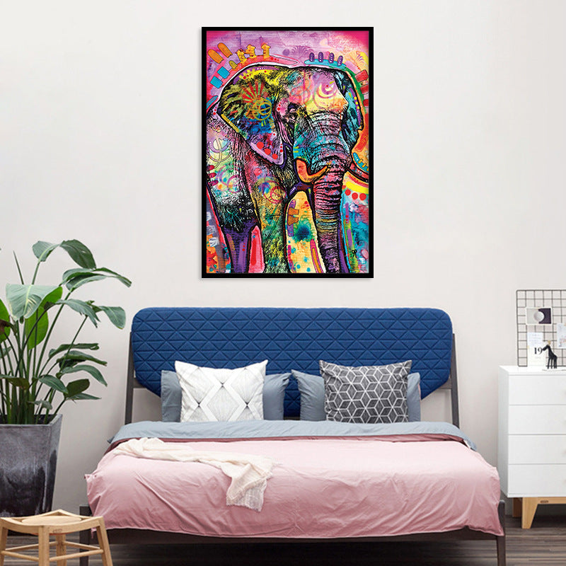 African Elephant Art Wall Painting - HOMYEA