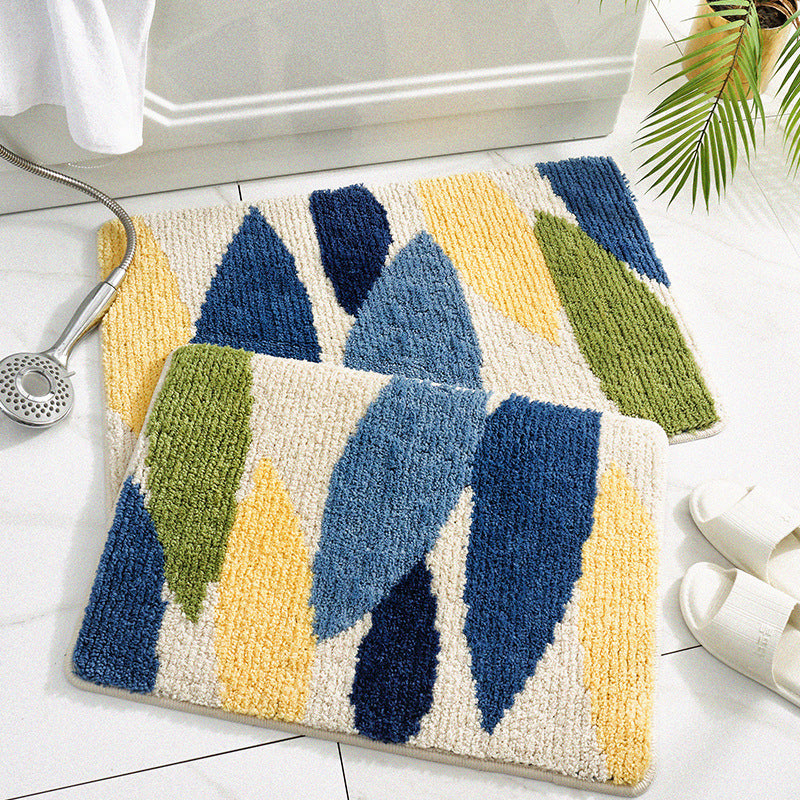 Rectangular Rugs With Colorful Leaves - HOMYEA