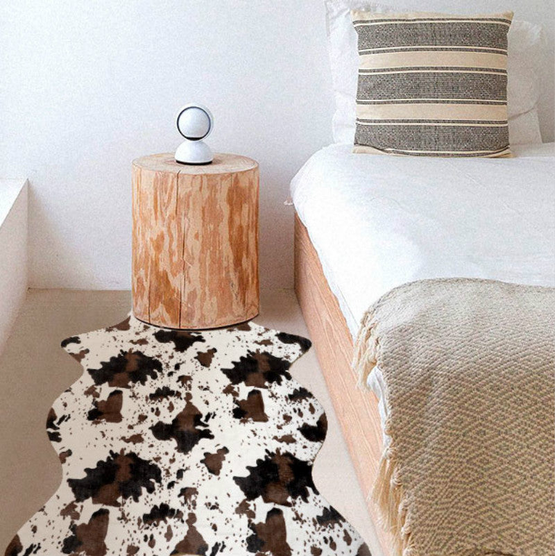 Cow Patterned Polyester Rugs - HOMYEA