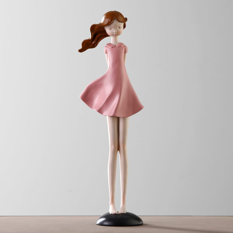 Girl Resin Sculpture - HOMYEA