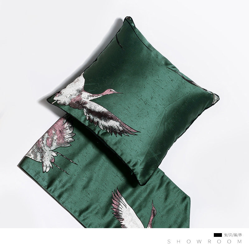 Crane Square Pillow Cover - HOMYEA