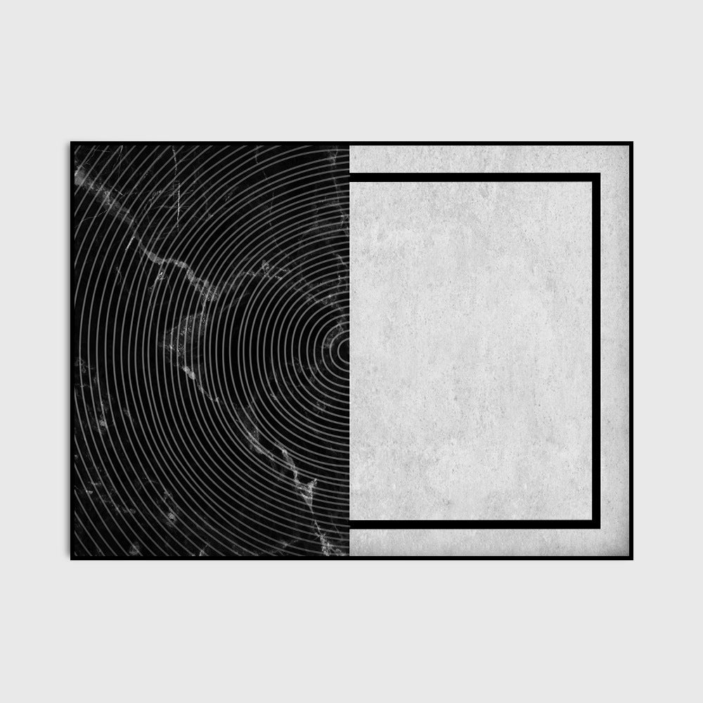 Black Marbled Polyester Rugs - HOMYEA