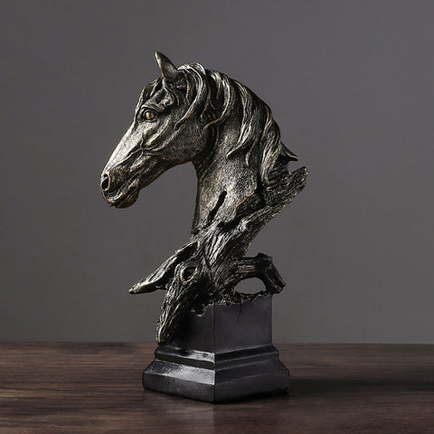 Contracted Resin Horse Sculpture - HOMYEA