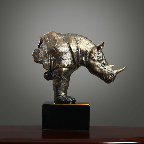 Rhinoceros Sculpture Decor Object - HOMYEA