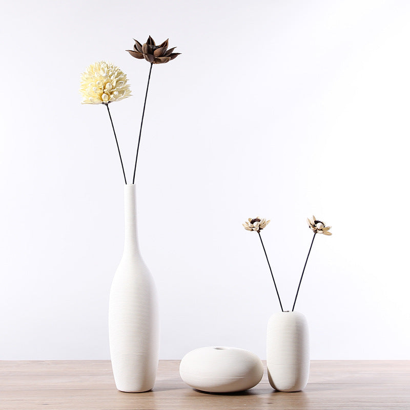 White Ceramic Vases for Home Decor - HOMYEA