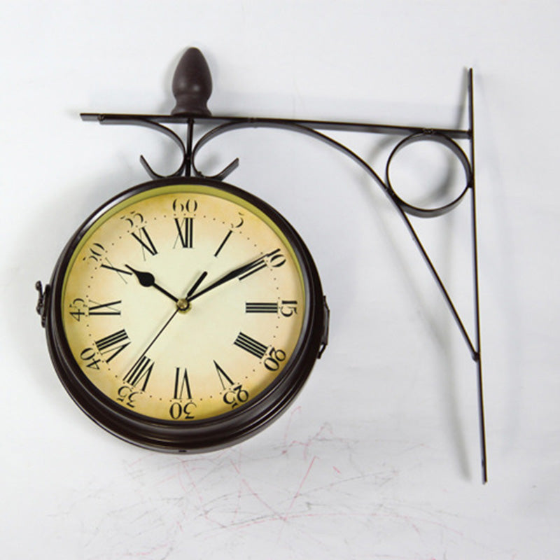 Retro Double-sided Wall Clock - HOMYEA