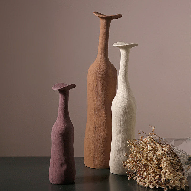 Simple Morandi Ceramic Vases - HOMYEA