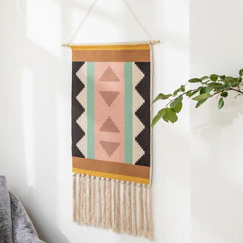 Bohemian Hand Woven Tassels Tapestries - HOMYEA