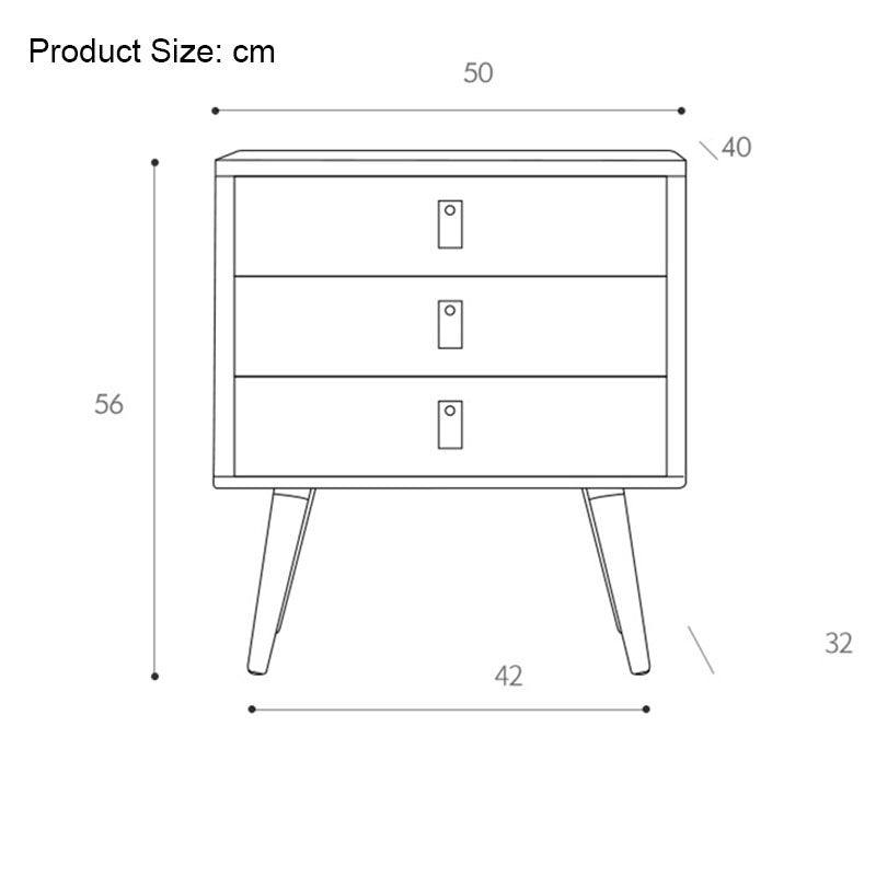 Modern Wooden Small Nightstand - HOMYEA