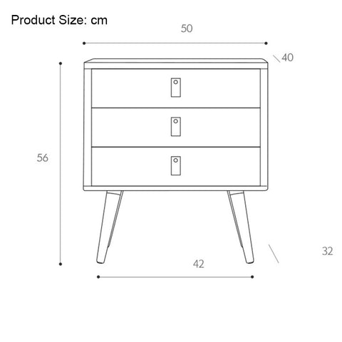 Modern Wooden Small Nightstand - HOMYEA