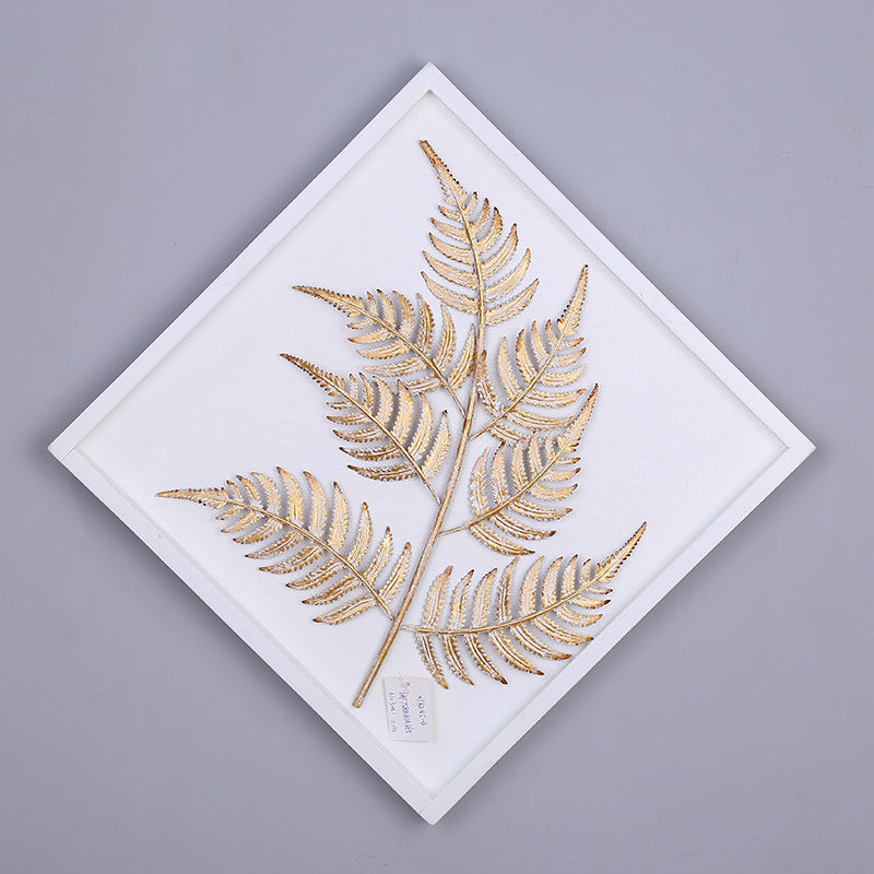 Iron Plant Painting Frame Wall Hanging - HOMYEA