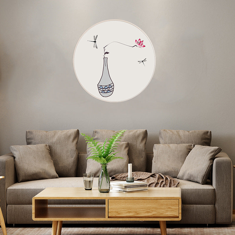 Chinese Circular Ink Wall Painting - HOMYEA