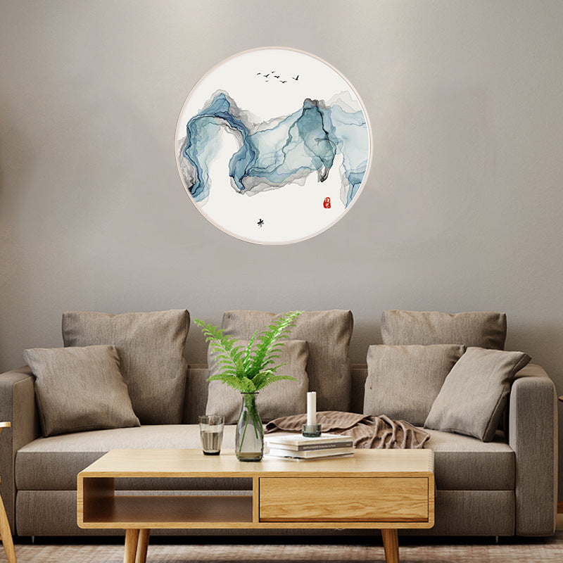 Chinese Circular Ink Wall Painting - HOMYEA