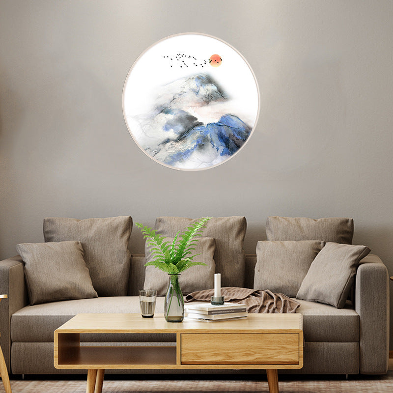 Chinese Circular Ink Wall Painting - HOMYEA