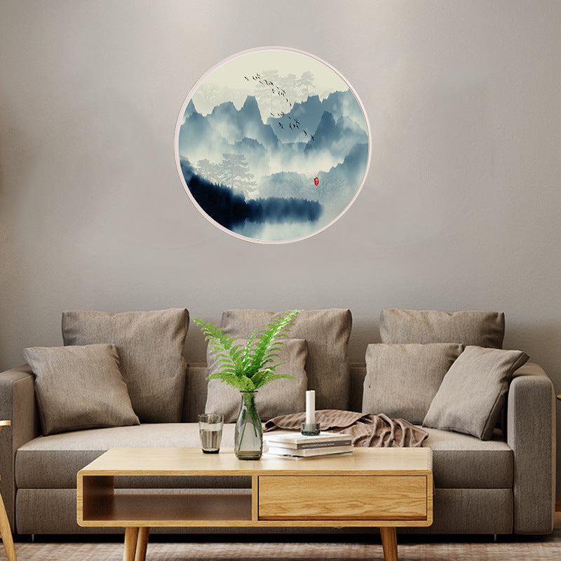 Chinese Circular Ink Wall Painting - HOMYEA